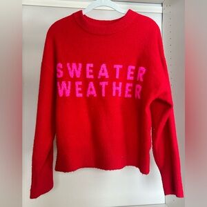 Red Sweater Weather Women's Sweater